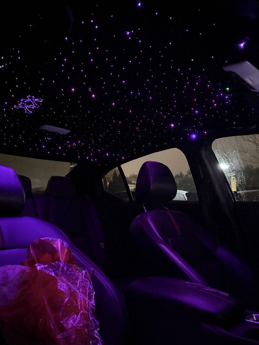 Full spread of a fibre-optic starlight ceiling